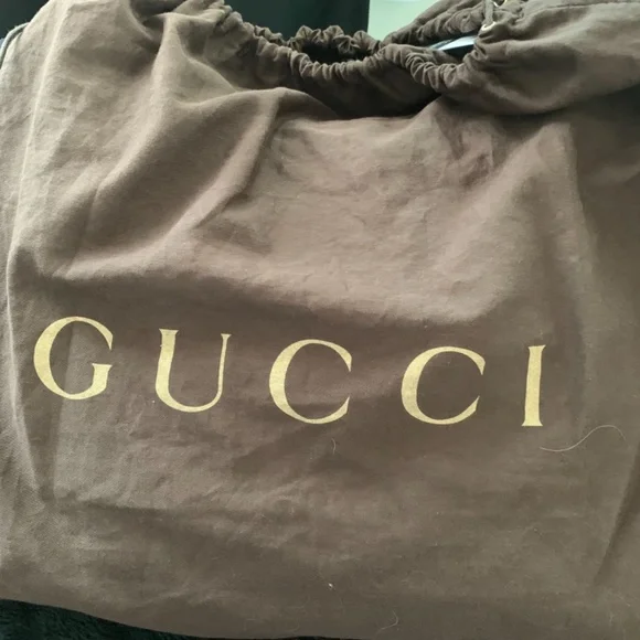 💕Authenic Gucci Mauve Leather Hobo Shoulder Tote Convertible Detachable Strap - Picture 5 of 13